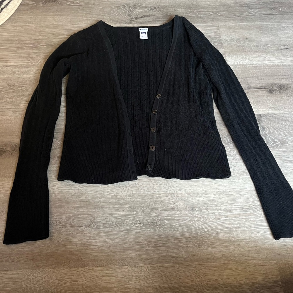 Gap Black Button-Up Women's Sweater